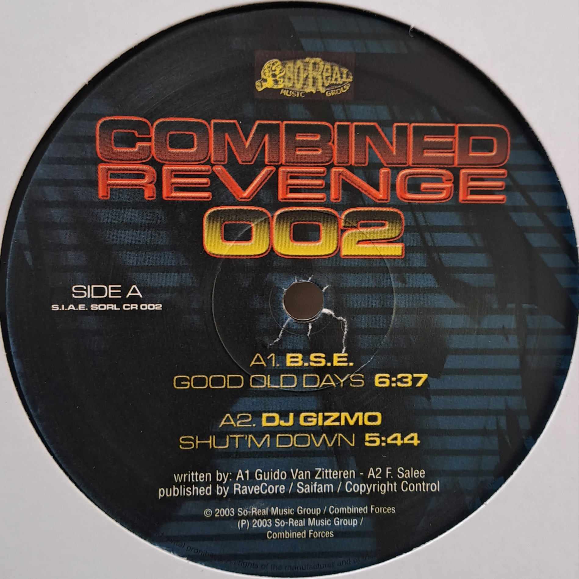 Combined Forces Revenge 002 (une seule copie) - vinyle hardcore